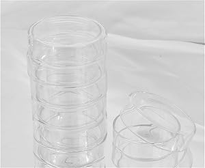 5 Glass Petri Dish 75mm, Tissue Culture Plate, Autoclavable Borosilicate Glass, Pack of 5
