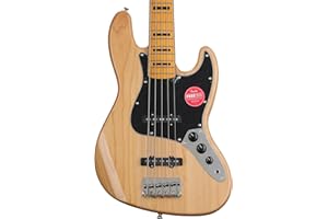 Squier Classic Vibe 70s 5-String Jazz Bass, Natural, Maple Fingerboard