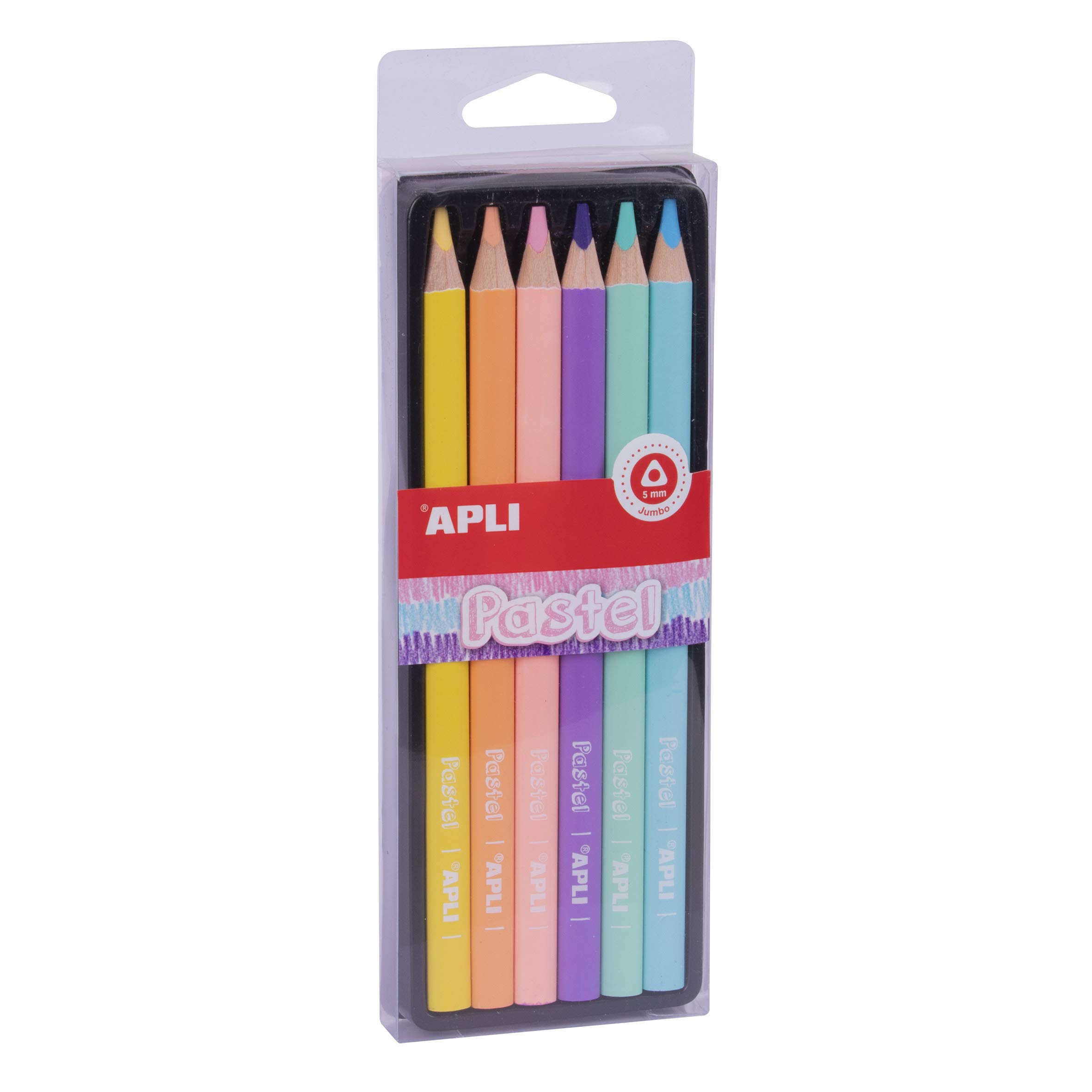APLI 18059 – Jumbo Pastel Pencils Assorted Colours Box 6 Units