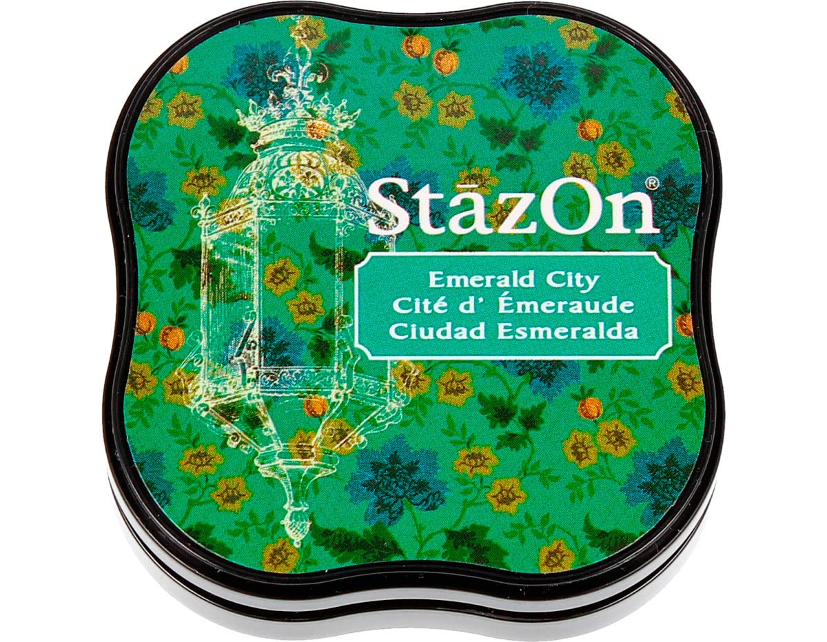 Tsukineko Stazon Midi Emerald City Ink Pad, Green