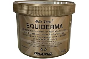 Equiderma, Antibacterial Skin Cream For Horses, Gold Label, For Minor Cuts &