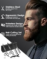 Lictin Hair Cutting Scissors 6.0 Inch Thinning Set Case Black Comb Clip view 7