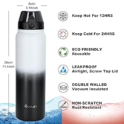 Oldley Insulated Water Bottle 32oz Water Bottles