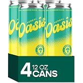 Herbal Oasis Tropical Twist 4-Pack - Mood-Boosting Mushroom Social Tonic, with Lion&rsquo;s Mane, L-Theanine &amp; Vitamin B12 - Low Calorie Vegan Drink, Non-Alcoholic for Mindfulness &amp; Balance, 12 fl oz