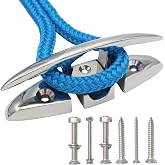 VEITHI 316 Stainless Steel Boat Folding Cleats Boat Dock Cleats 5/6/8.5 inch, Flip up Dock Cleat for Deck and Boat, Dock Cleats Folding Cleat Rope Cleat Boat Cleats with Fasteners (1,2,4,6 Pack)