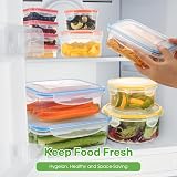 YASHE 50Pcs Plastic Food Containers with Lids Airtight BPA-Free Meal Prep Set view 4