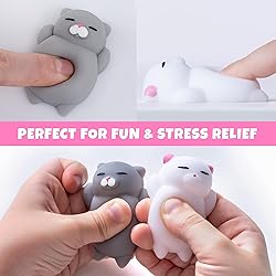 Nutty Toys Squishy Cat Set - 2" Soft Silicone