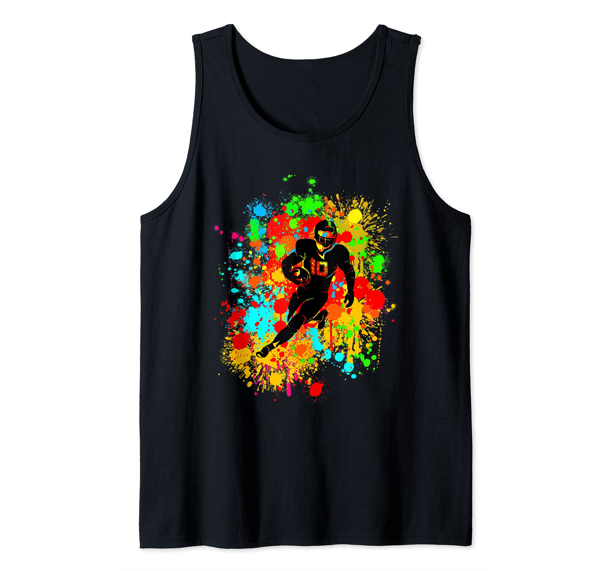 This Men Art is American Football Gift idea for big Players Tank Top