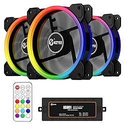 KZYEE 3-Pack 120mm RGB Fans - Wireless High