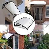 Yaheetech Front Door Canopy Outdoor Awning 120 x 80 cm Black view 3