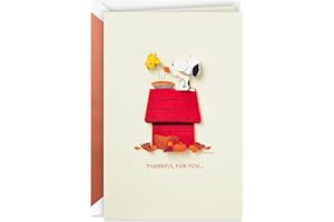 Hallmark Signature Peanuts Thanksgiving Card (Snoopy and Woodstock)