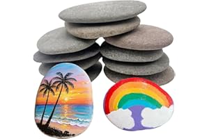 CYLHCM 10 Extra Large Rocks for Painting, 4-5 Inch Flat Rocks Soft Natural Rocks for Crafts, Art, Decoration, Handpicked Good