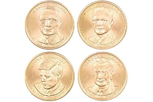 PROFILE COINS & COLLECTIBLES 2015 D Presidential Dollar 4 Coin Set BU Uncirculated Mint State $1 Collectible