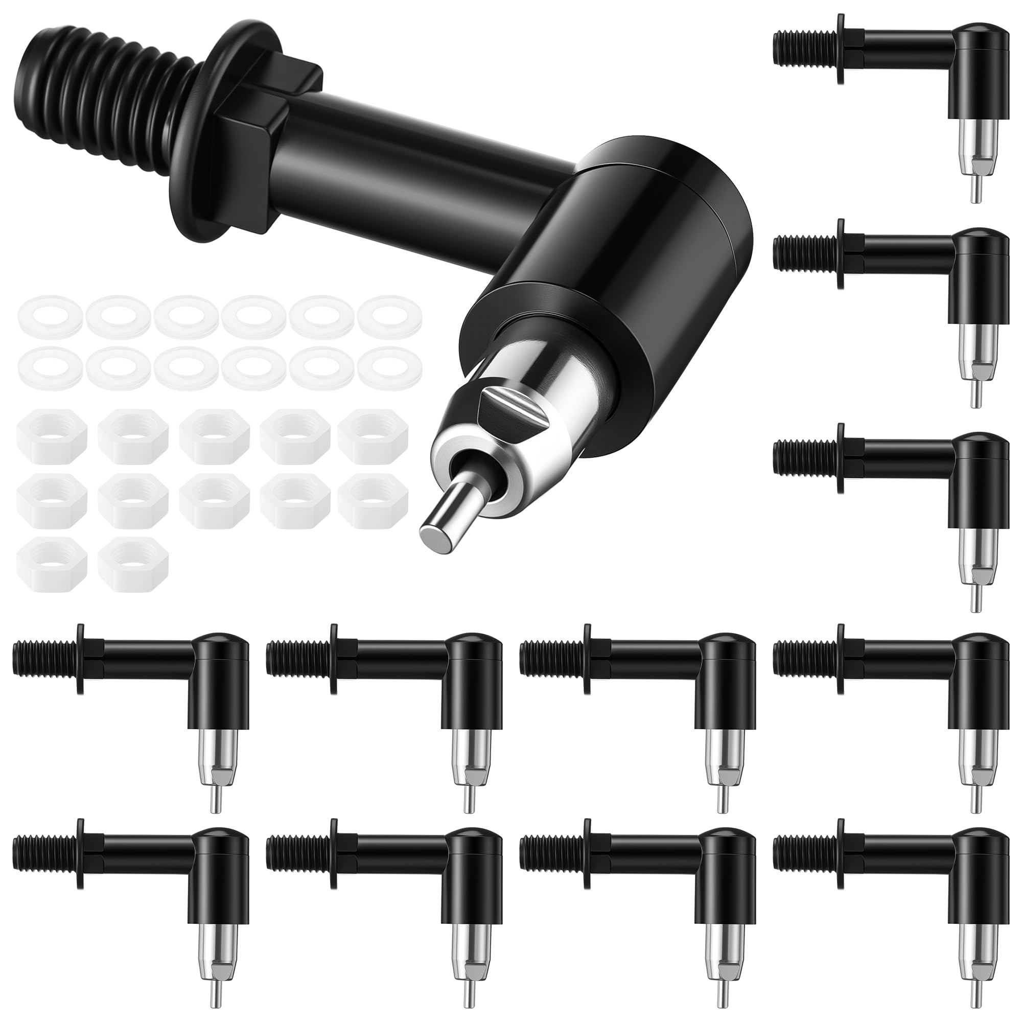Photo 1 of Enhon 12 Pack Vertical Chicken Water Nipples Stainless Steel Side Mount Poultry Drinker Nipple Waterer for Chickens Coop, Chicks, Quail, Rabbit Ducks