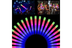 Blu7ive 30 Pieces Led Foam Sticks - Flashing Glow Sticks Party Supplies Light Up Baton Wands for Kids, Raves, Birthday, Wedding, Christmas, Halloween, Children Toy