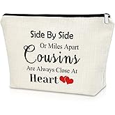 Sazuwu Cousin Gifts for Women Makeup Bag Birthday Gifts for Favorite Cousin Inspirational Gifts for Cousin Cosmetic Bag Encouragement Gifts for Sister Christmas Graduation Gifts Travel Pouch