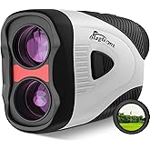 Golf Rangefinder with Slope & Pin Lock Vibration, 1000YD Golf Range Finder, 6X Magnification & HD LCD , Rechargeable, with Magnetic Stripe,Laser Range Finder for Golf