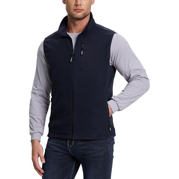Outdoor Ventures Men's Full-Zip Lightweight Polar Fleece Vest