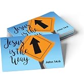 Logos Trading Post Jesus Is The Way Pass It On Scripture Cards, Pack of 25 | Inspirational Bible Verse Wallet Cards for Devotional, Bible Study &amp; Memorization, Compact and Portable, Ideal for Gifting