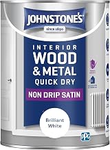 Johnstone's Wood & Metal Paint Satin Finish Brilliant White 1.25L