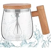 Electric Mixing Mug Self Stirring Coffee Mug, 400ml Lightweight High Speed Glass Stirring Cup For Home