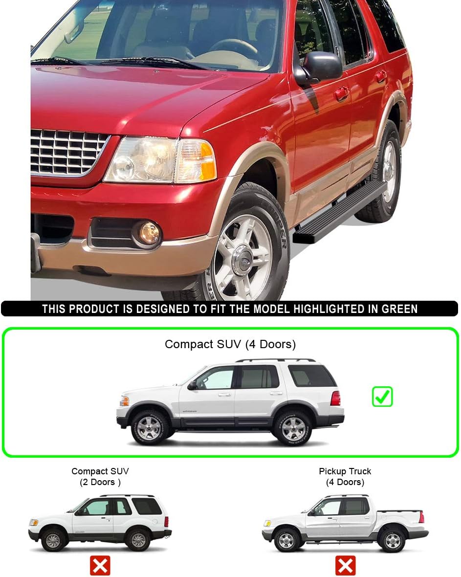 2003 xlt ford explorer on Amazon Com Off Roader For 2002 2005 Explorer Sport Utility 4 Door Nerf Bar Side Steps 4 Black Eboard Running Boards Automotive