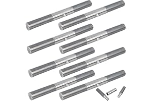 Mindoub 4-Pack 10" Weld-On Trailer Ramp Hinges - Heavy-Duty Zinc-Plated Steel, Greasable Design with 3/4" Detachable Pin - 500 lbs Capacity for Cargo/Utility/Lawn Trailers, Swing Gates, Dump Doors