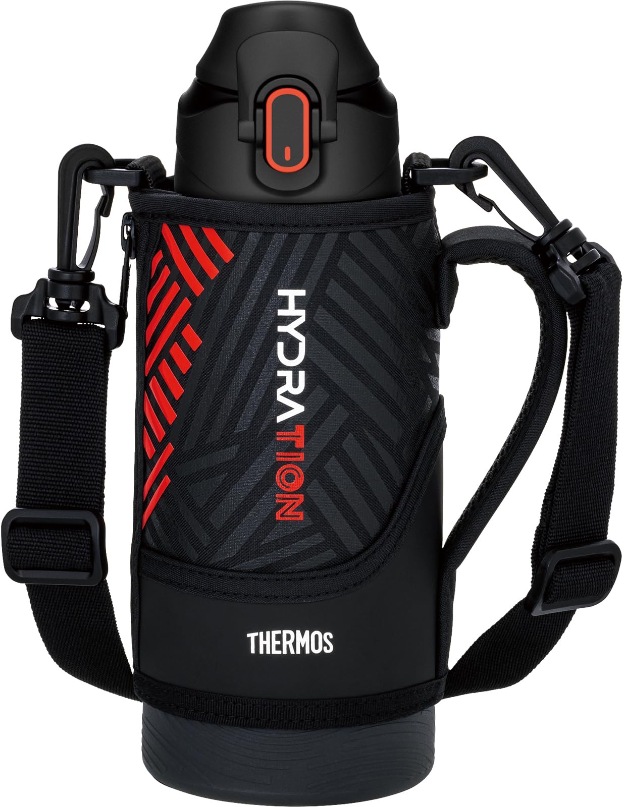 サーモス 水筒 真空断熱スポーツボトル 800ml ブラックオレンジ 保冷専用 子供用 ポーチ付き 肩に優しいストラップ FJS-800F BKOR商品画像