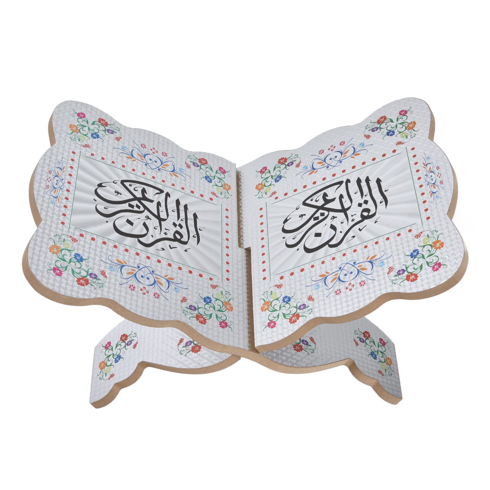 Wooden Foldable Book Holder, Adjustable Boxwood Hand Carved Reading Book Holder Folding Religious Prayer Wooden Book for Reading, Quran-Bible Holder, Muslim Party Ornament(2#)