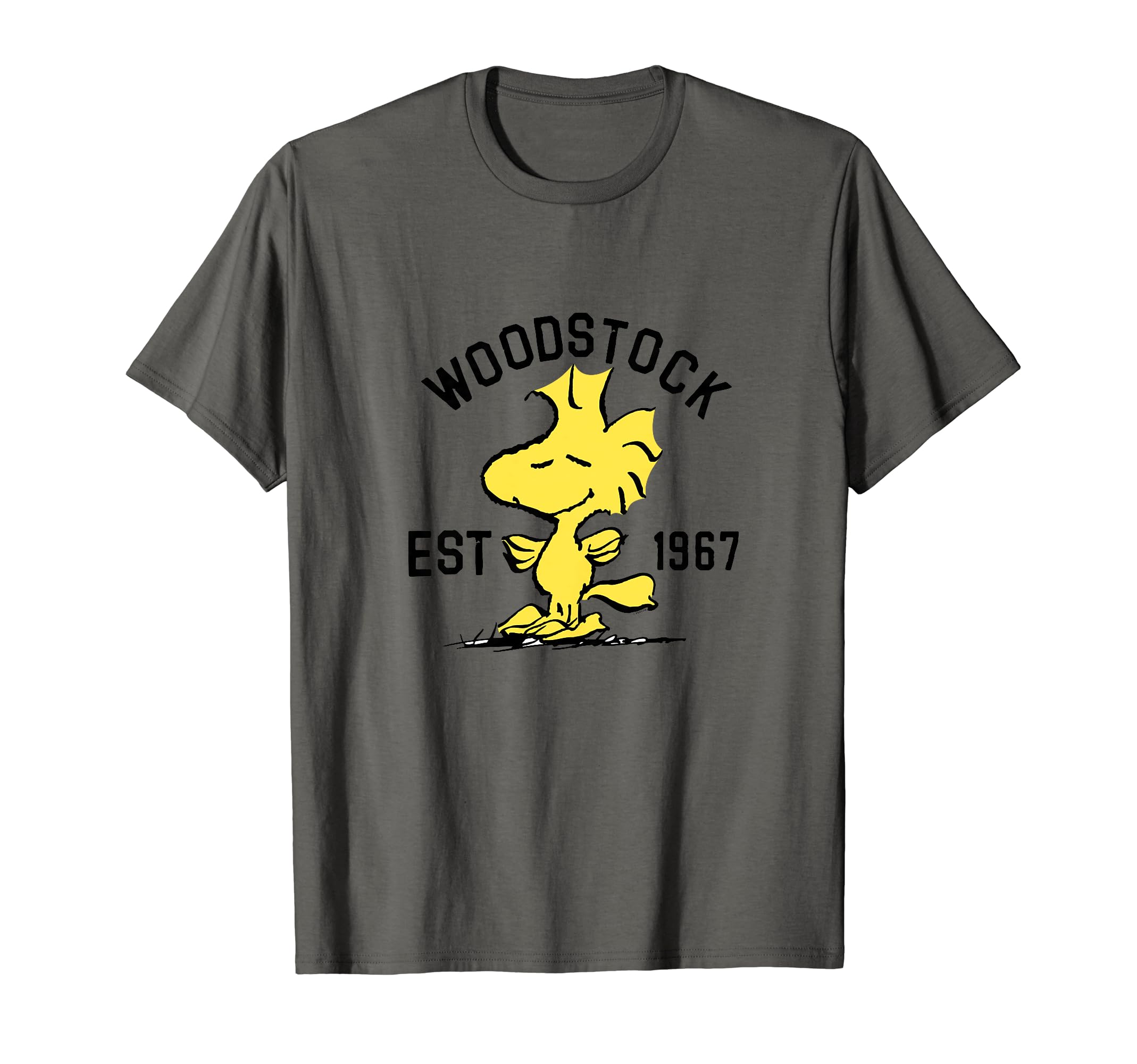 Peanuts Woodstock Graphic T-Shirt, Yellow, Unisex, Short Sleeve, Cotton 100%, Small
