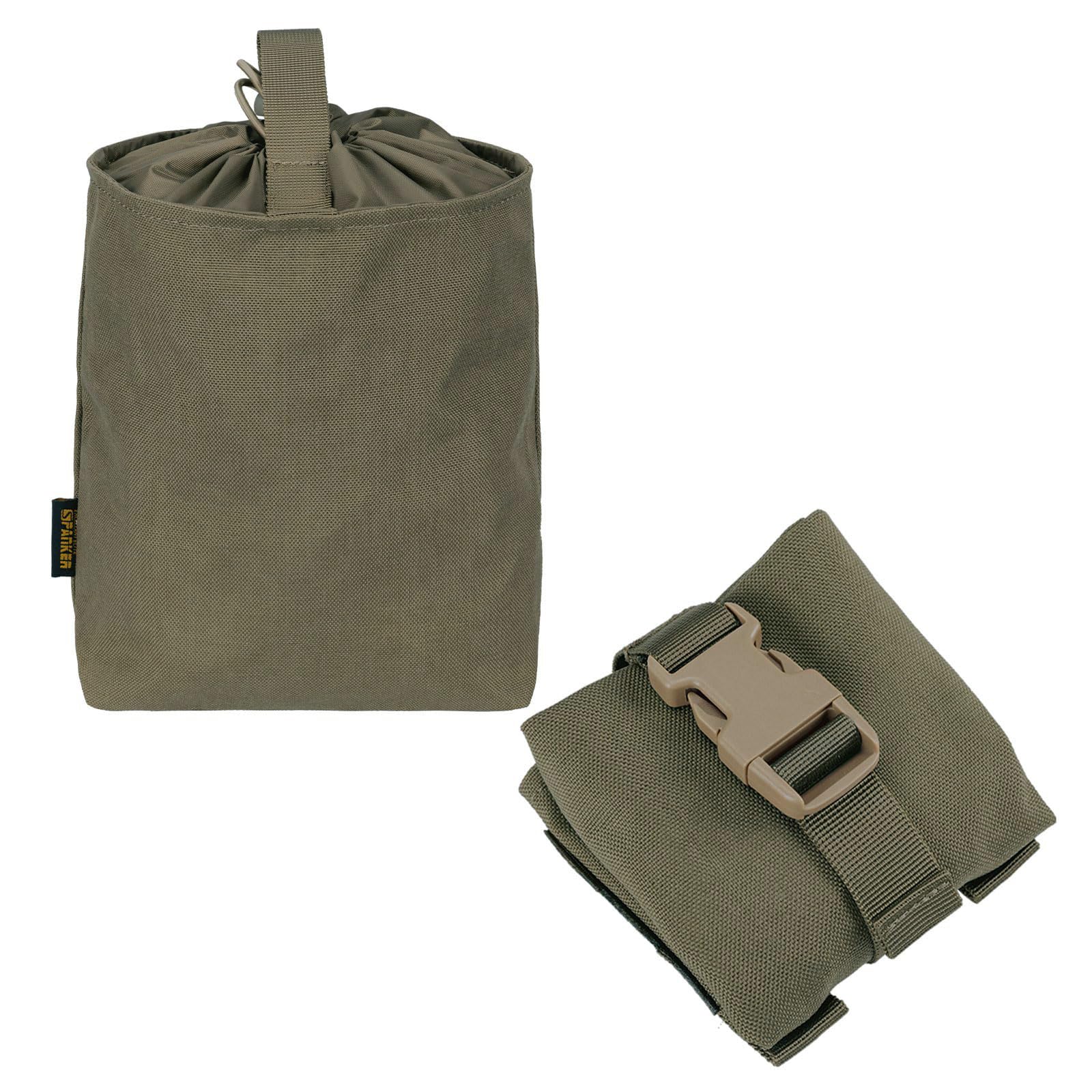 EXCELLENT ELITE SPANKER Outdoor Tactical Molle Dump Pouch Folding Dump Pouch Drawstring Magazine Dump Pouch (RGN)