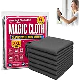 Aircream Genie Cloth Magic Cloth, Genie Magic Cleaning Cloth 6-Pack, Magic Cloths for Windows &amp; Glass, Reusable, Suitable for Kitchens, Glass, and Car Windows. (1 Bag)