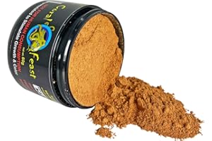 Coral Feast Powdered Quality Coral Food - Improves Color and Growth of Your Coral Reef Aquarium - Natural Ingredients with Zero Fillers (60G) Reef Food for Coral Feeding | Marine Aquarium Food