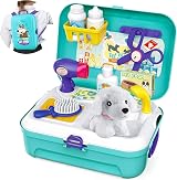 Sanlebi Vet Kit for Kids Dog Grooming Pretend Play Toy 3 4 5 Years view 1