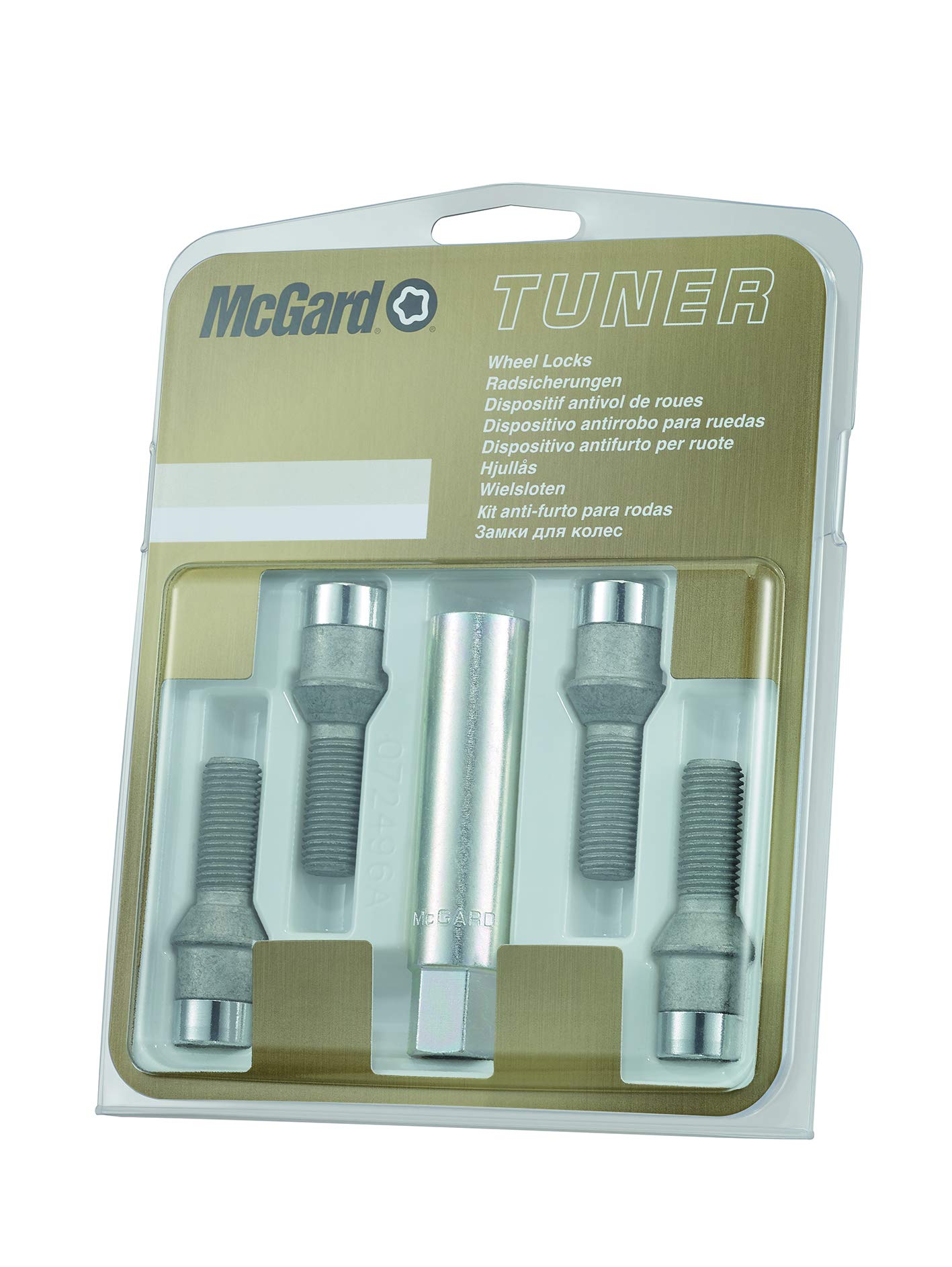 McGard 27196SU Wheel Protection Bolts Tuner M12x1.25 Cone Seat Shaft Length 24 mm SW17