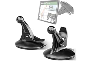 EWAY 2PCS GPS Car Holder Mount for Garmin Nuvi Windshield Dashboard with Strong Suction Cup, 17mm Swivel Ball Mounting Pattern Replacement for Garmin GPS Navigator Navigation Car Dash Mount Cup Holder