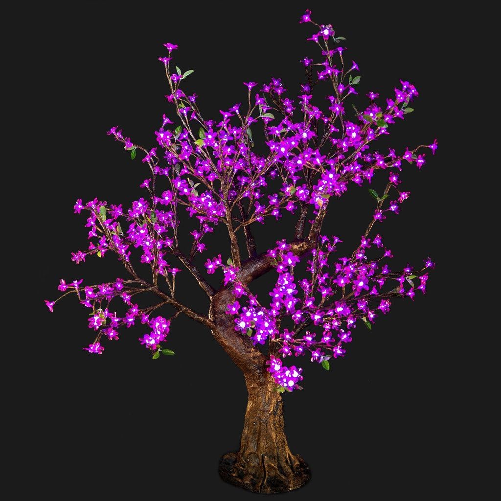 Cherry Blossom Tree 4' 8 High 448 LED Lights Purple Color Taylor Style