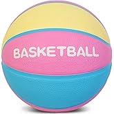 AXGUIQ Kids Youth Adult Size 3/4/5/6/7 Basketball Thickened Rubber Outdoor Colorful 22/25.5/27.5/28.5/29.5" for Play Game Gifts (Deflated)
