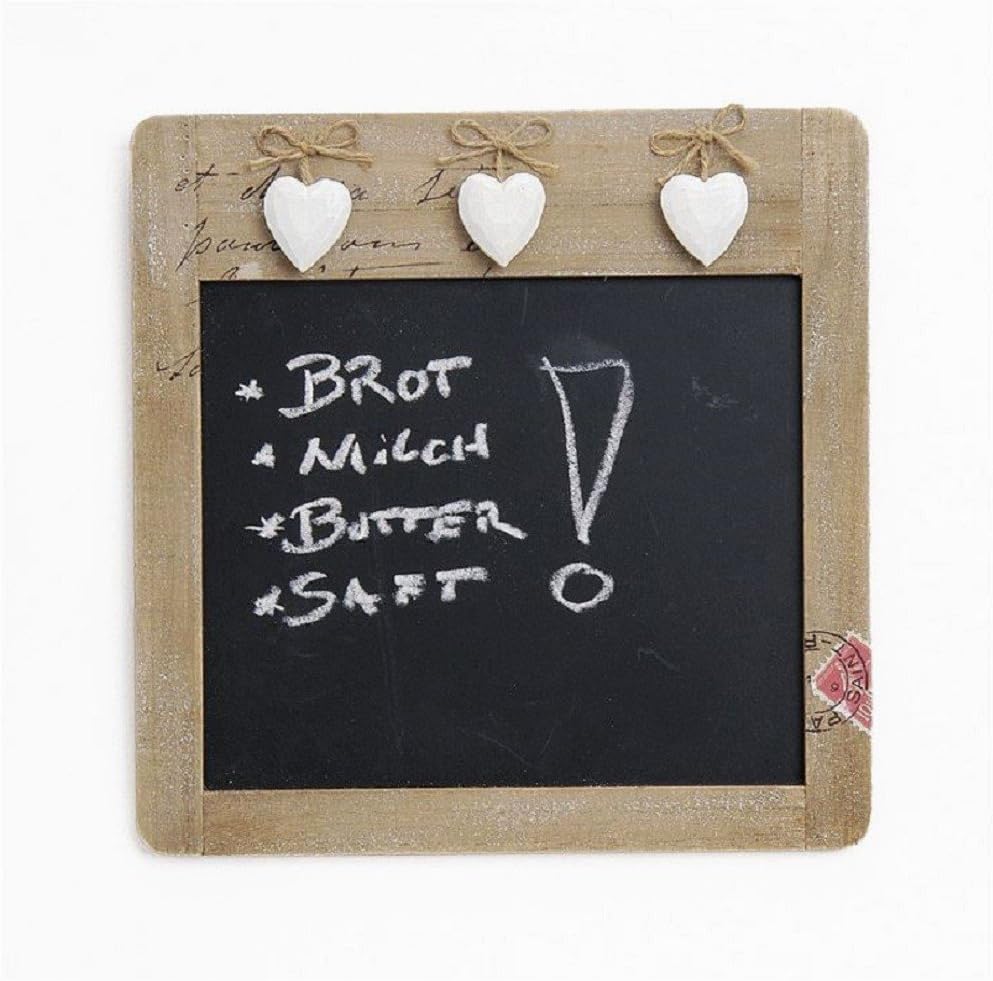Amazon.de Memotafel Küchentafel Tafel 28 x 29 cm mit 3 Herzen Landhaus