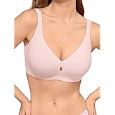 LUCKMEEY Bras for Women No Underwire Push Up Wireless Bra Seamless Bras Full Coverage Supportive Everyday Bras with Lift Peach Pink