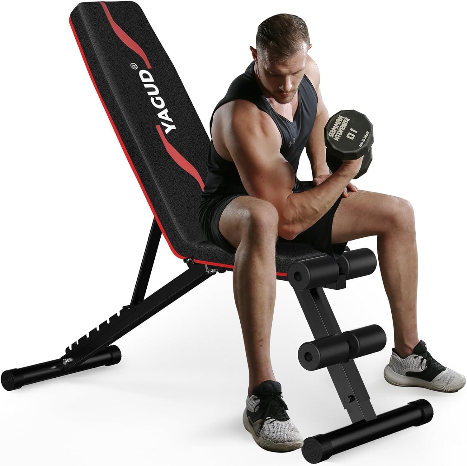 Ativafit weight bench folding strength training bench for full body