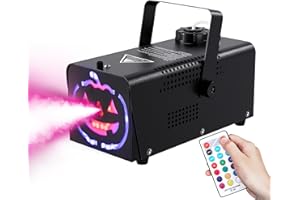 IMONE Fog Machine 500W 2000CFM 2 Themed LED Light Covers Smoke Machine with 72-LEDs with 12 Light Colors, Wireless Remote Controls, for Halloween, Wedding, Parties, DJ Stage, Indoor & Outdoor Use