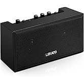 LEKATO Guitar Amplifier with Clean Overdrive Effects 5W Rchargeable Electric Guitar Amp Small Bass Amplifier Bluetooth Bass Amplifier for Daily Practice