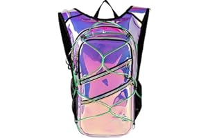 MUBASEL GEAR Hydration Backpack Pack with Cool Lights, 2L Water Bladder, Lightweight Bag for Running, Hiking, Bike, Climbing, Music Festival Essential, and Rave.