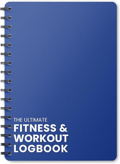 UniBrands Ultimate Gym Workout Log Book XL A5, 100 Workouts, Goals & Progress