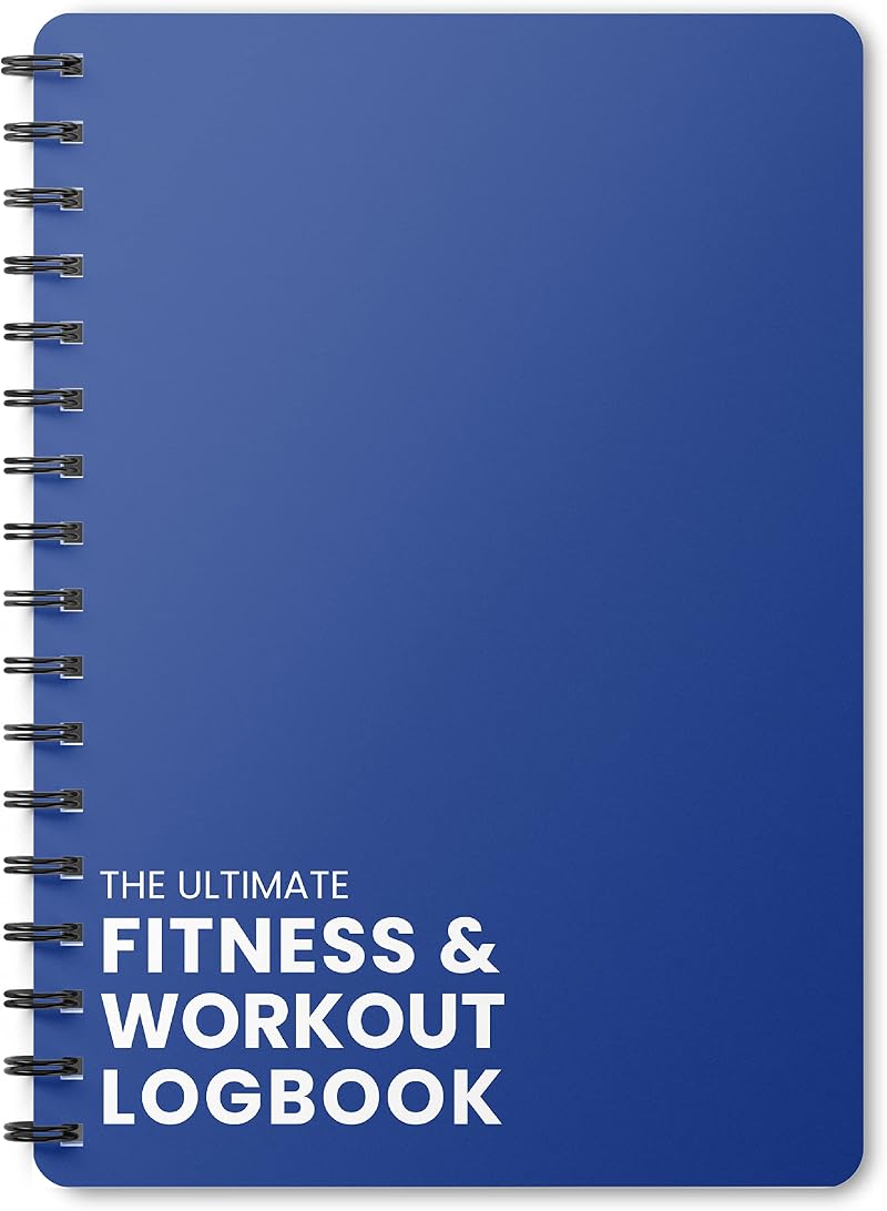 UniBrands Ultimate Gym Workout Log Book XL A5, 100 Workouts, Goals & Progress