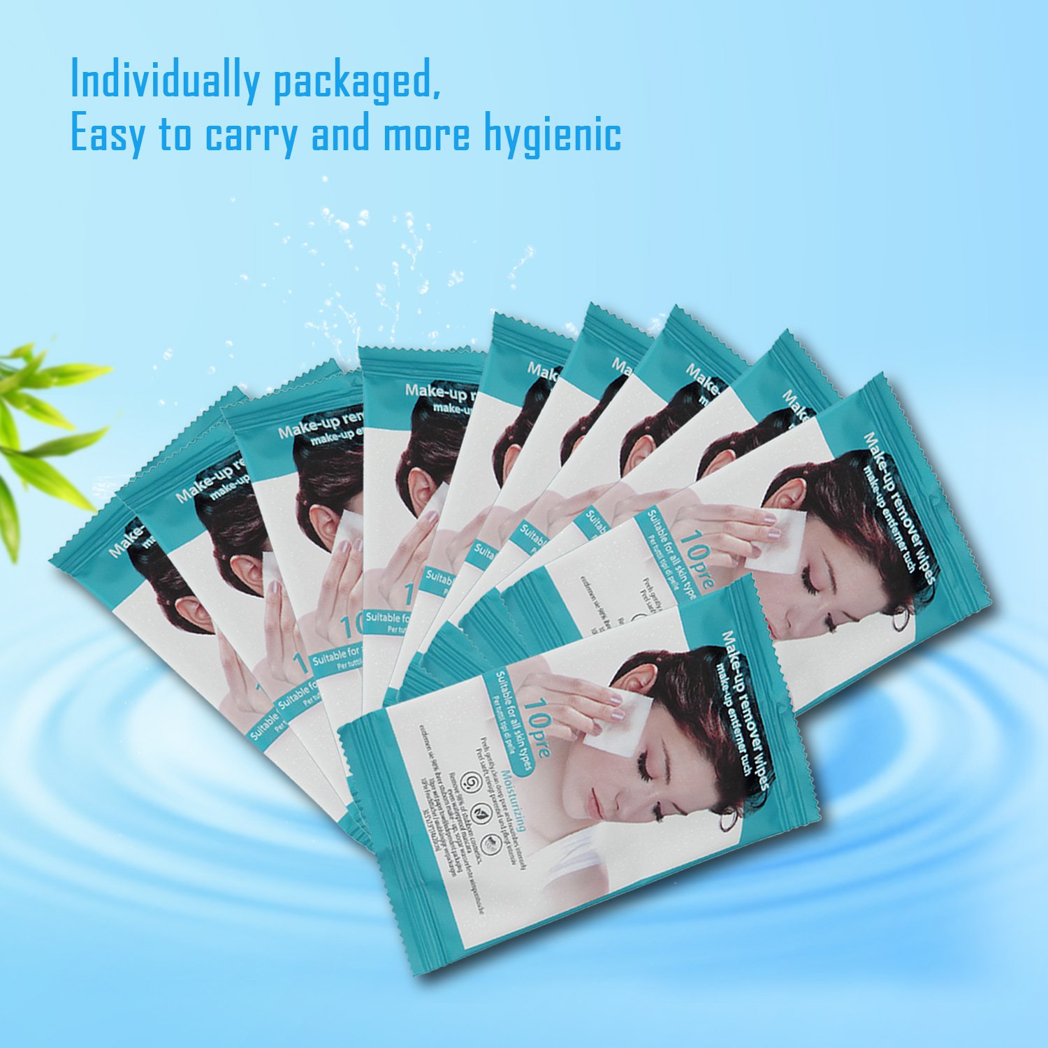 Betope Toallitas Desmaquillantes, Toallitas de limpieza para quitar maquillaje, MakeUp Wipes, Hidratante, Suave, Sin alcohol, No Irritante, Adecuado para Pieles Sensibles - 10 Unidades X3 Pcs