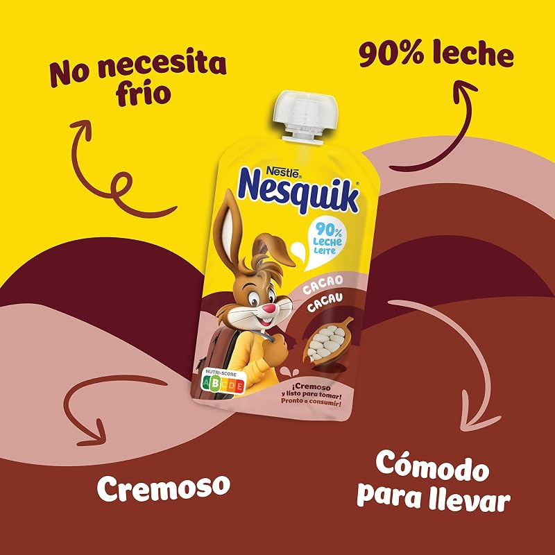 NESTLÉ NESQUIK Saco de Cacau, para crianças a partir dos 3 anos, saco de 110g