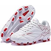 Soccer Cleats for Toddler and Little Kids, FG Lace Up Soccer Shoes, Firm Ground Outsoles for Artificial Turf, 3 Colors