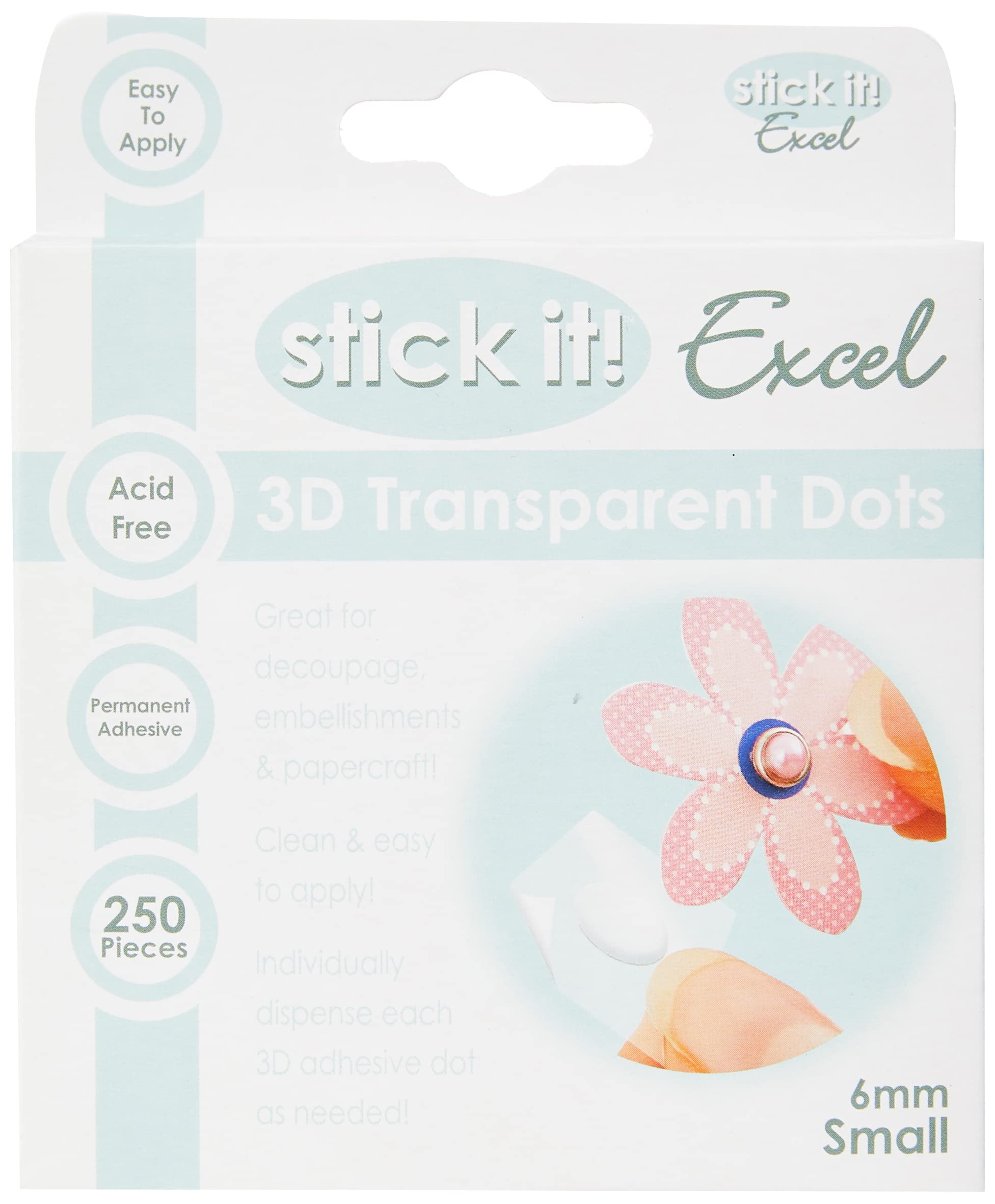 Stick it Small Excel 3D Transparent Dot